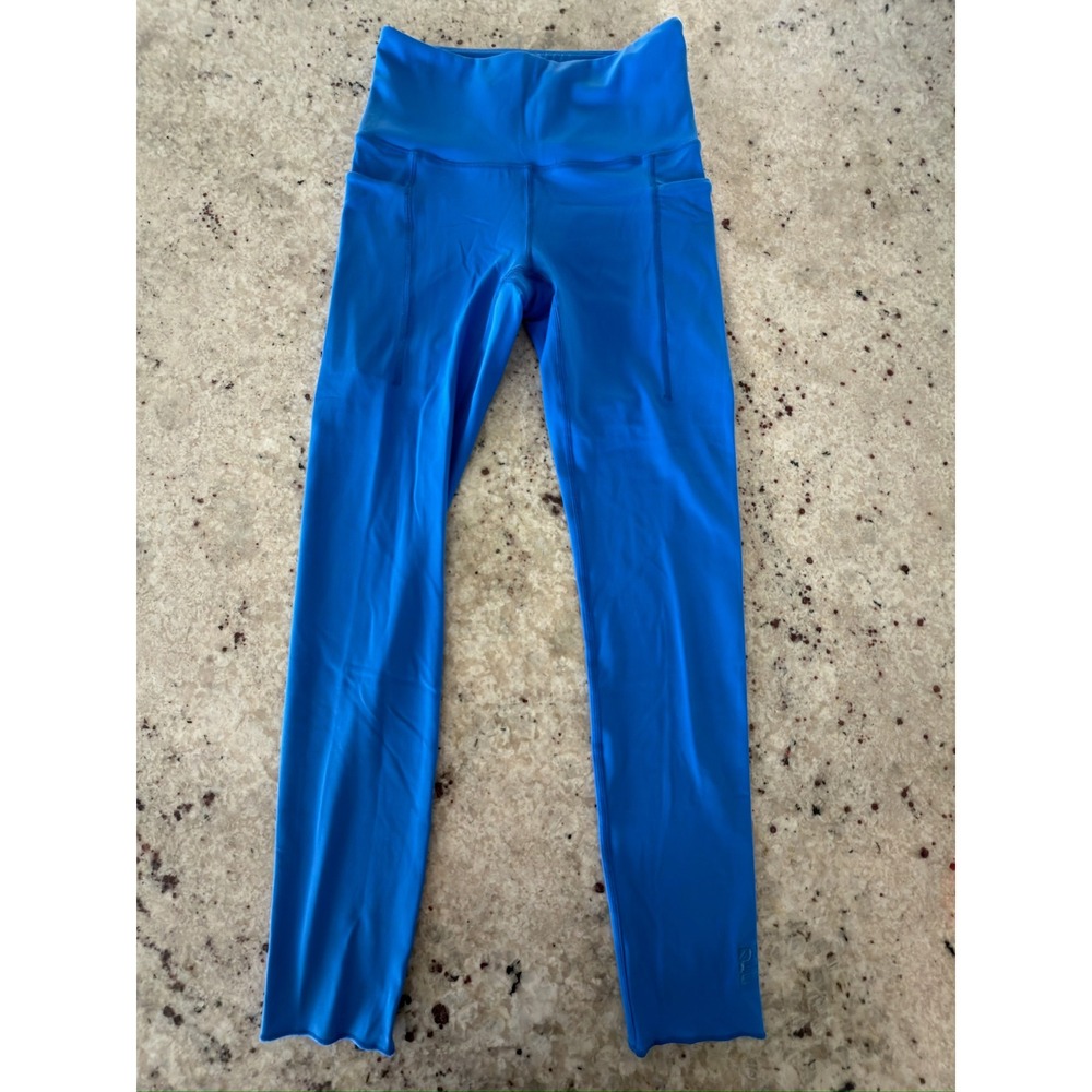 P.E Nation Mighty Aphrodite Leggings Blue High Rise Pockets‎ Size S NWT